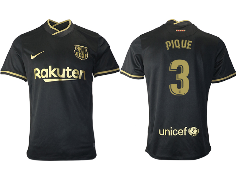 Men 2020-2021 club Barcelona away aaa version #3 black Soccer Jerseys->barcelona jersey->Soccer Club Jersey